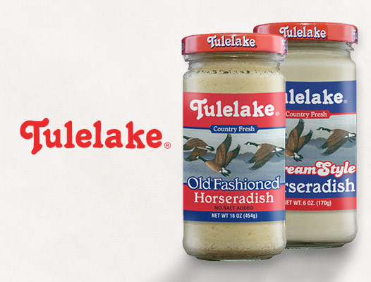 Tulelake horseradish products and logo
