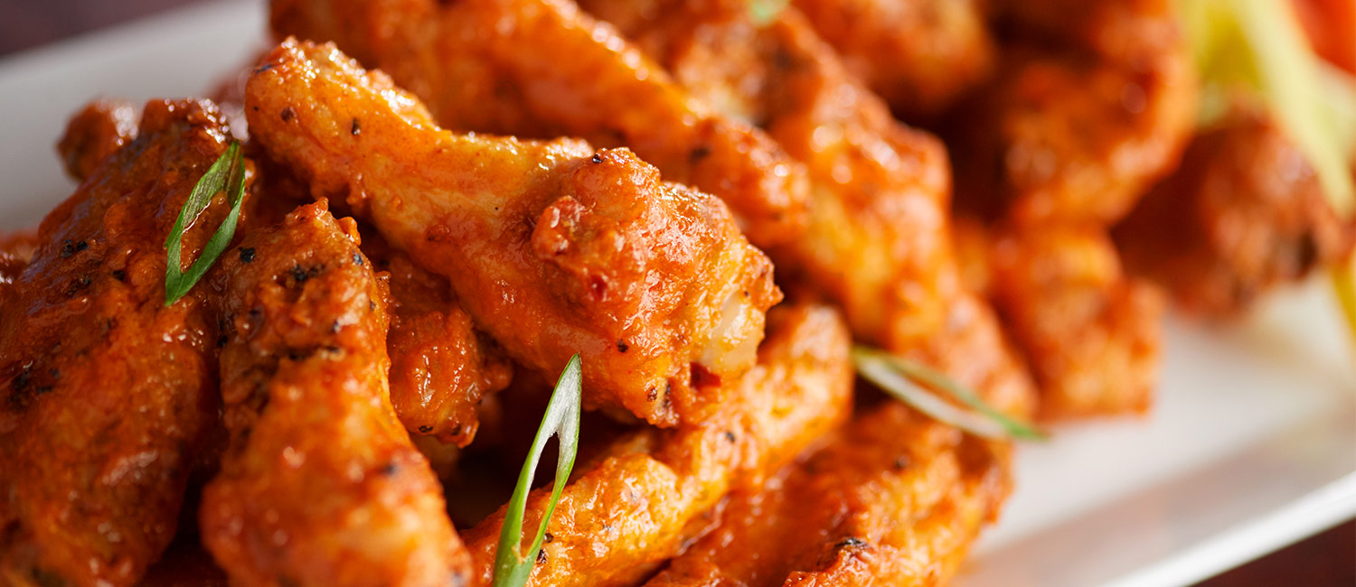 Chicken wings with Beaver Brand Sweet Hot Mustard sauce