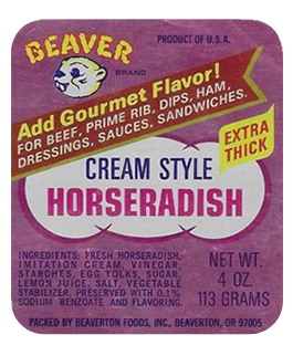 First Cream Style Horseradish label