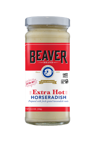 Beaver Brand Extra Hot Horseradish front 8.5oz