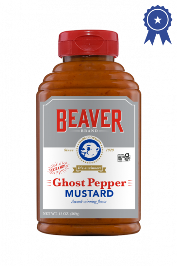Beaver Brand Ghost Pepper Mustard front 13oz