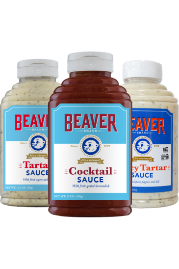Beaver Seafood 3-Pack – 15% Off With Promo Code (Tartar Sauce, Cocktail Sauce, Spicy Tartar Sauce)